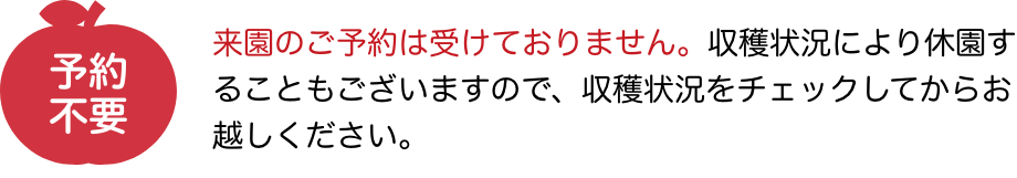 予約は受け付けていません