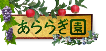 ログハウスのある観光果樹園／ぶどう狩り／りんご狩り/コシヒカリ米、りんごジュースの生産直売：あららぎ園（ 群馬県沼田市 ）